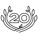 Black abstract silhouette on a white background with jagged, stepped left edge.
